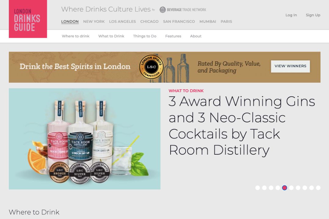 Image: London Drinks Guide - Website
