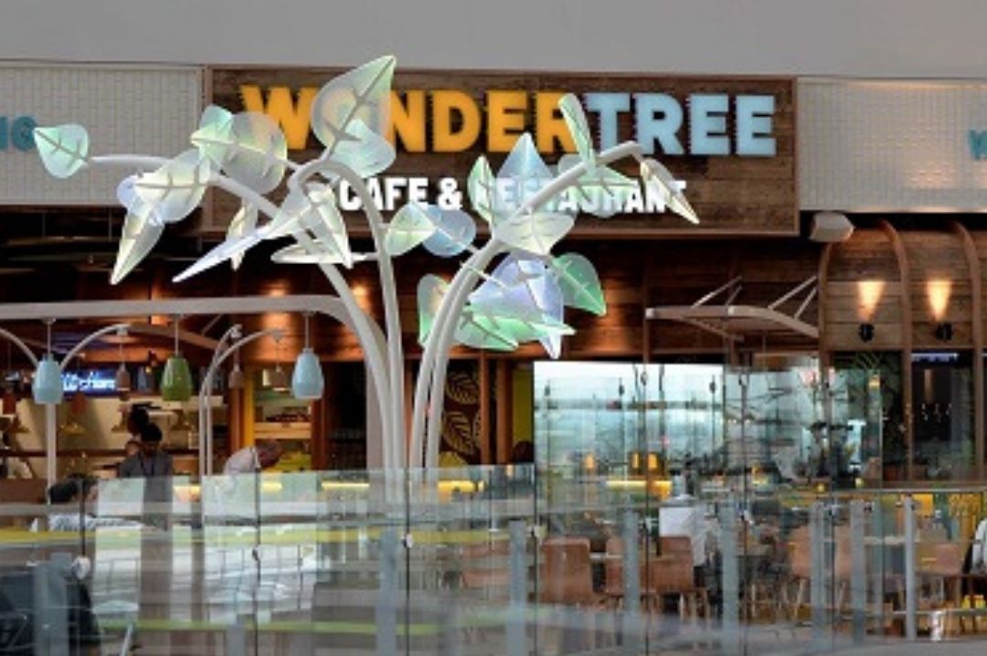 8-foot color changing tree at Wondertree