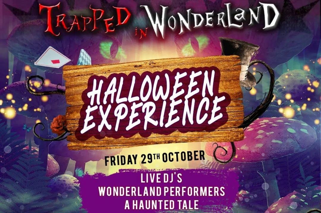 Event poster trappedinwonderland londonhalloweenevents