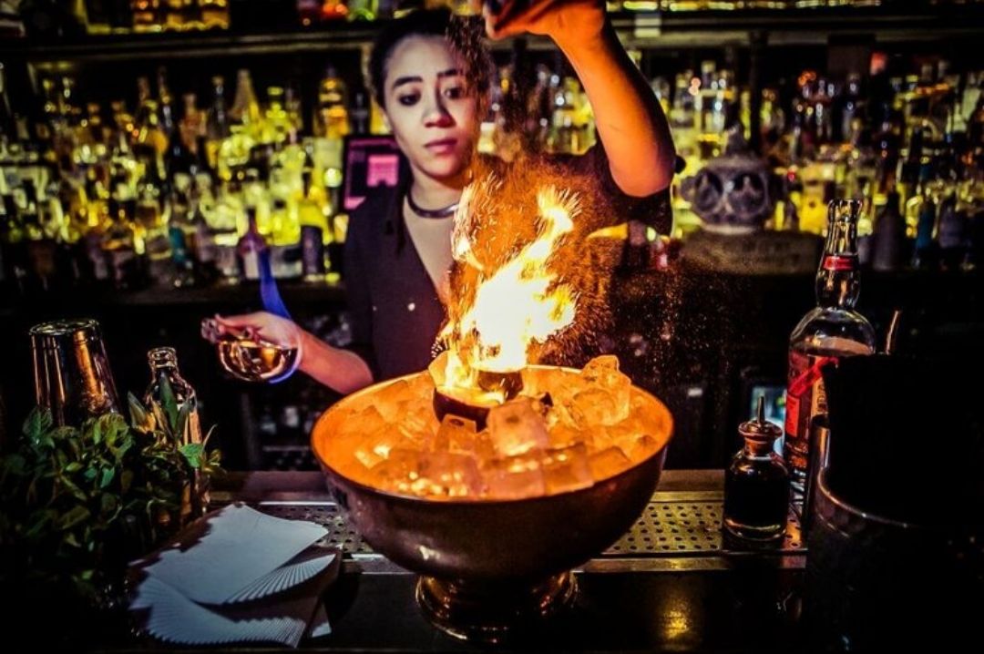Fire Cocktails at Burlock Burlock Rum Room