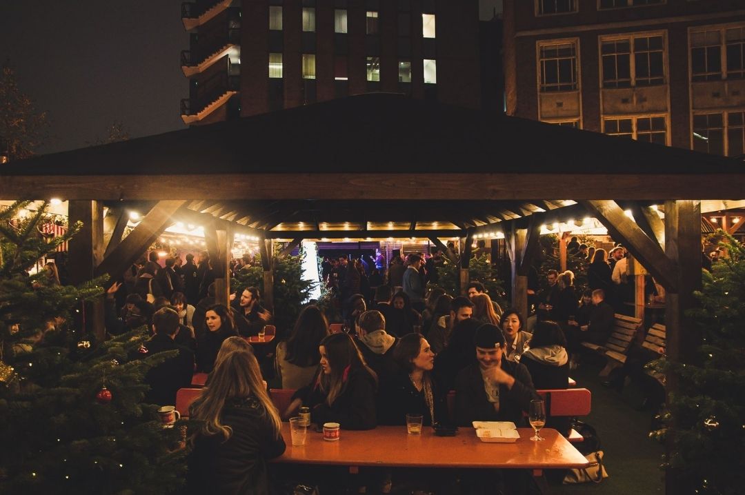 Christmas cocktails & conversations Flat Iron Square London